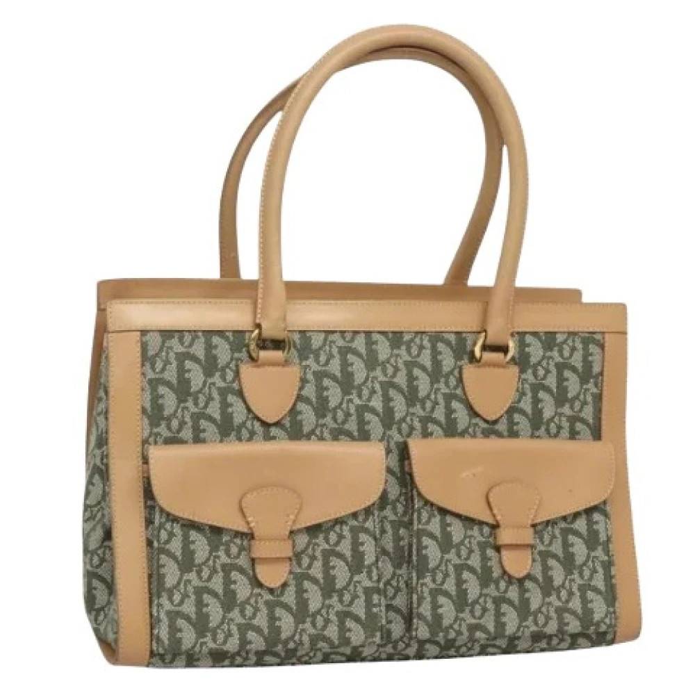 Dior Vintage Pre-owned Vintage Trotter Canvas Håndtaske - Vintage - Dame - Flerfarvet - ONE SIZE - Uld