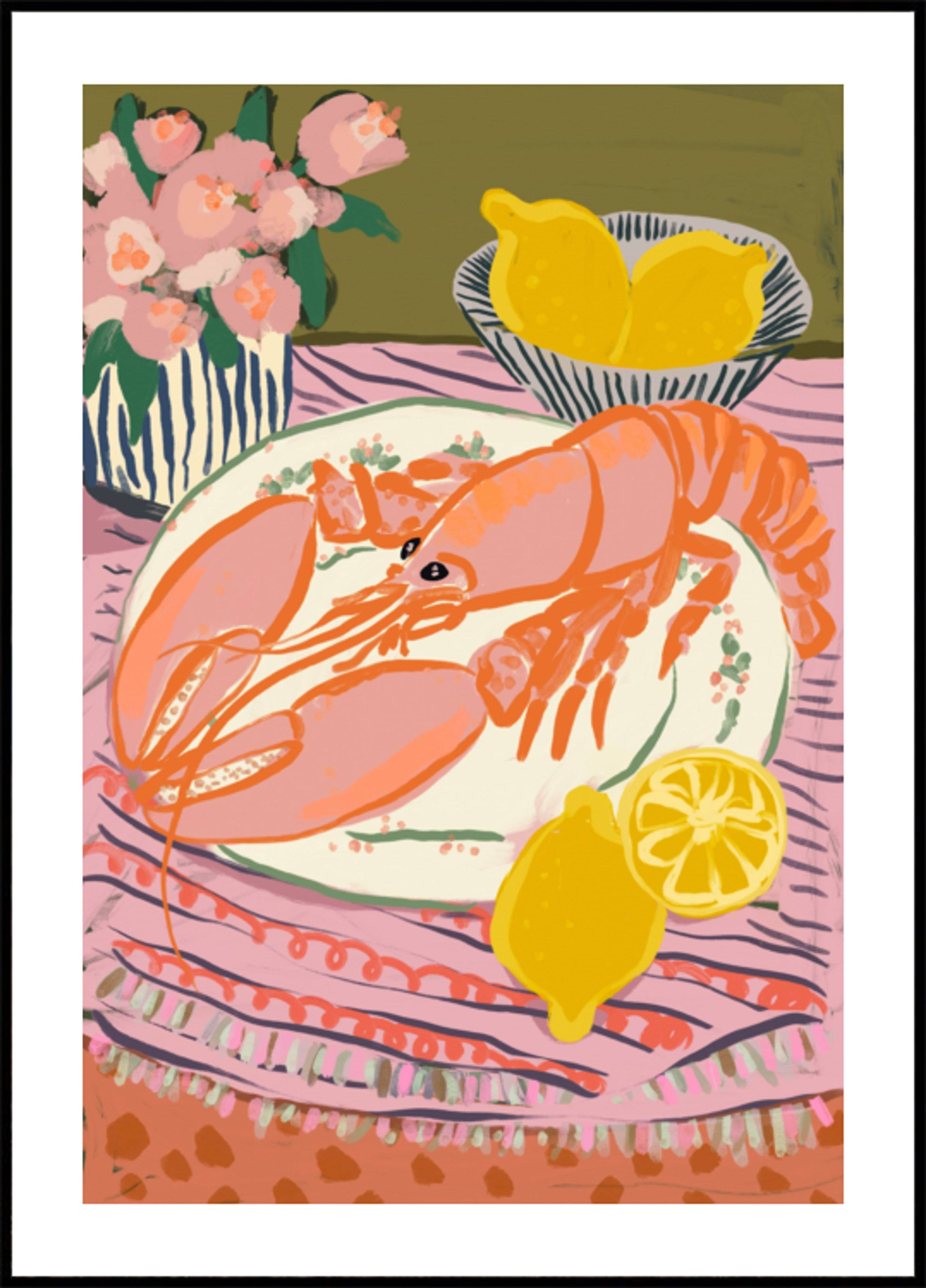 Vibrant Lobster Still Life (21x30) - Plakater > Osorterade verk
