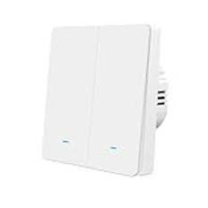 Ljusbrytare (Smart Light Switch, Xenon 2,4 Ghz WiFi 1 växlad ljusbrytare, arbete med Alexa, Home Assistant, Fjärrstyrning och schedule, Neutral Wire Bequired, No Hub Required (1 pack, vit))