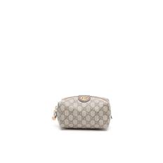 Gucci GG Supreme Toiletry Pouch - Grey - 9x17x9 cm