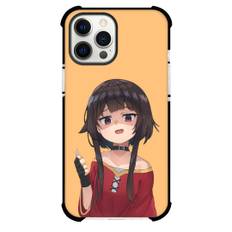 KonoSuba Megumin Case For iPhone Samsung Galaxy Pixel OnePlus Vivo Xiaomi Asus Sony Motorola Nokia - Megumin Minimalist Orange Background