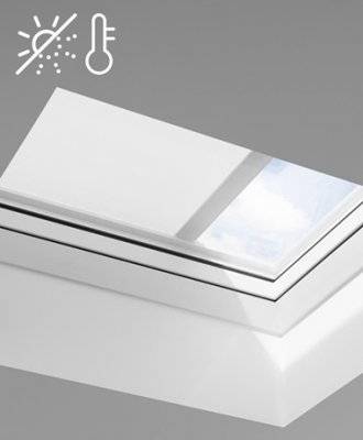 Velux Solskydd till Takkupol med välvt glas eller planglas (Storlek takfönsterkupol: 120 x 120, Solskydd: Värmereducerande markis)