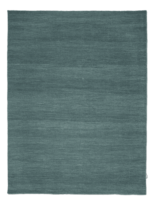 Plain Ensfarvet Kelim Tæppe - Teal.