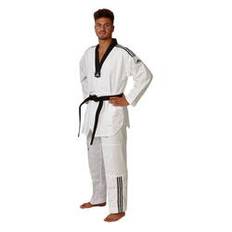 Adidas "ADI-Contest 3-stripes" Taekwondo dobok - sort krave