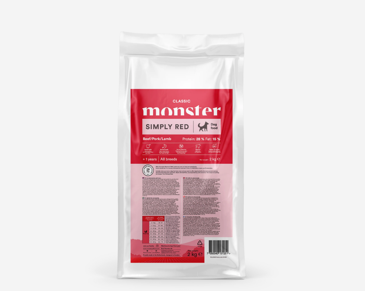 Dog Classic Simply Red Beef/Pork/Lamb torrfoder - 17 kg