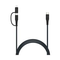 FIXED 2in1 Combo 60W USB-C/Lightning cable 1.2m - Black