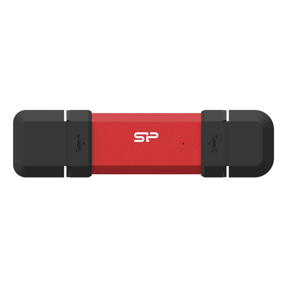 Silicon Power DS72 500GB USB-A USB-C ekstern SSD-drev (1050/850MB/s) rød