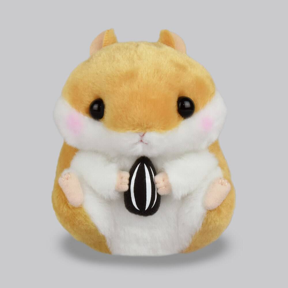 Plushie ljusbrun hamster med frö 14cm, Amuse