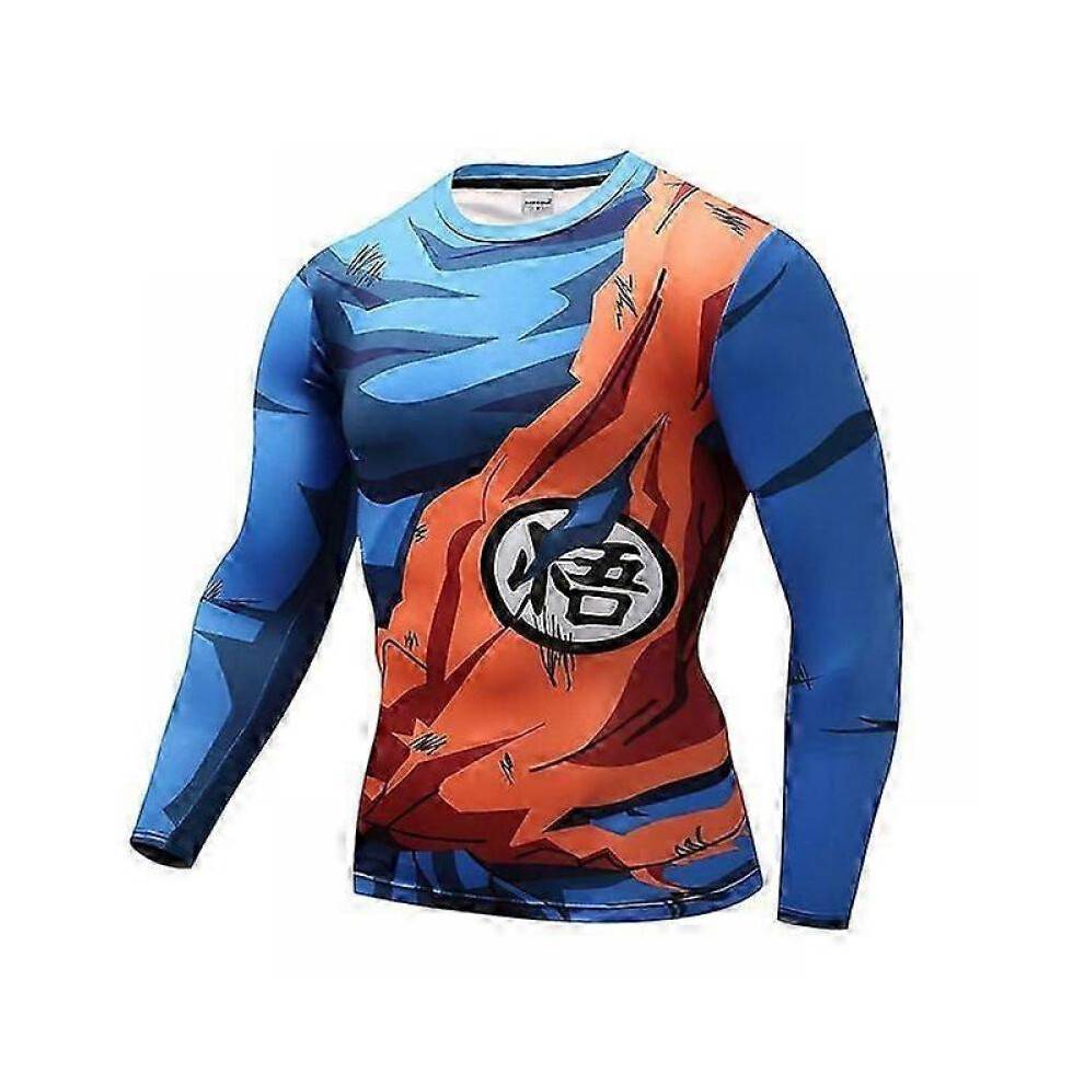 (long wu, XXL) 3d Dragon Ball T Shirt Slim Fit Homme Compression Costume Vegeta Tshirt Son Goku Men Fitness Leggings Shorts Sportwear T-shirts