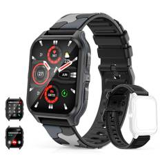 Smartwatch män kvinnor med telefonfunktion, fitness tracker 1,83" HD pekskärm, Smartklocka herr med sömnmonitor pulsmätare 100+ sportlägen sportklocka fitnessklocka armbandsur för Android ios