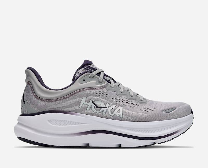 HOKA Bondi 9 Schuhe für Herren in Stellar Grey/Squid Ink Größe 43 1/3 | Straße