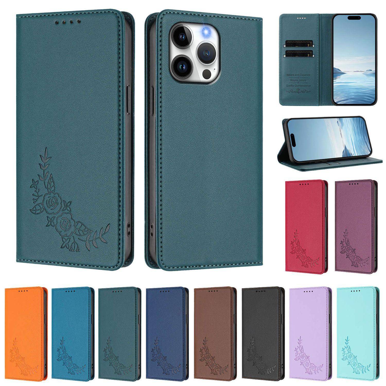 Plånboksfodral med lock för OPPO Find X9 X8 X7 X6 X5 X3 Pro Ultra Lite F31 F29 F27 Plus + RFID-skydd Magnetisk stängning ljus lila färg