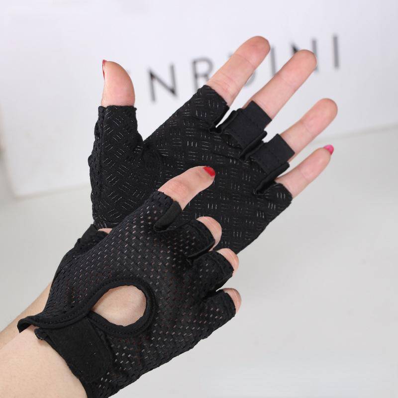 Weightlifting Gloves Women Men Fitness Gym Gloves Half Finger Breathable Non-slip Gel Pad Bodybuilding Training Dumbbells Gloves L