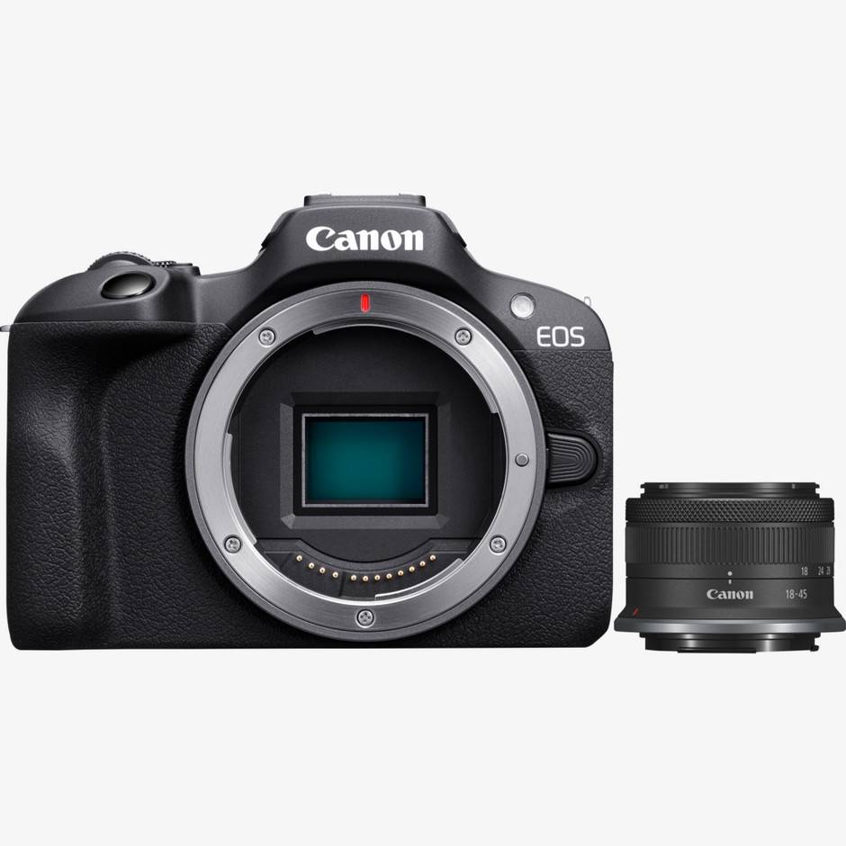 Canon EOS R100 spejlløst kamera + RF-S 18-45mm F4.5-6.3 IS STM-objektiv