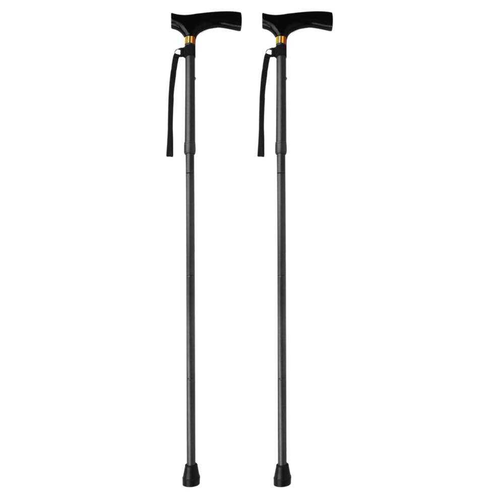 2X Folding Cane Adjustable Collapsible with Ligh Walking Stick Perfect Daily Living Aid for Limited Mobility