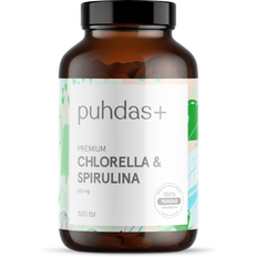 Chlorella & Spirulina 500 mg, 300 tabletter