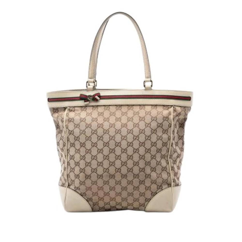 Gucci Vintage Pre-owned Mayfair Tote Bag - Vintage - Dame - Beige - ONE SIZE - Uld