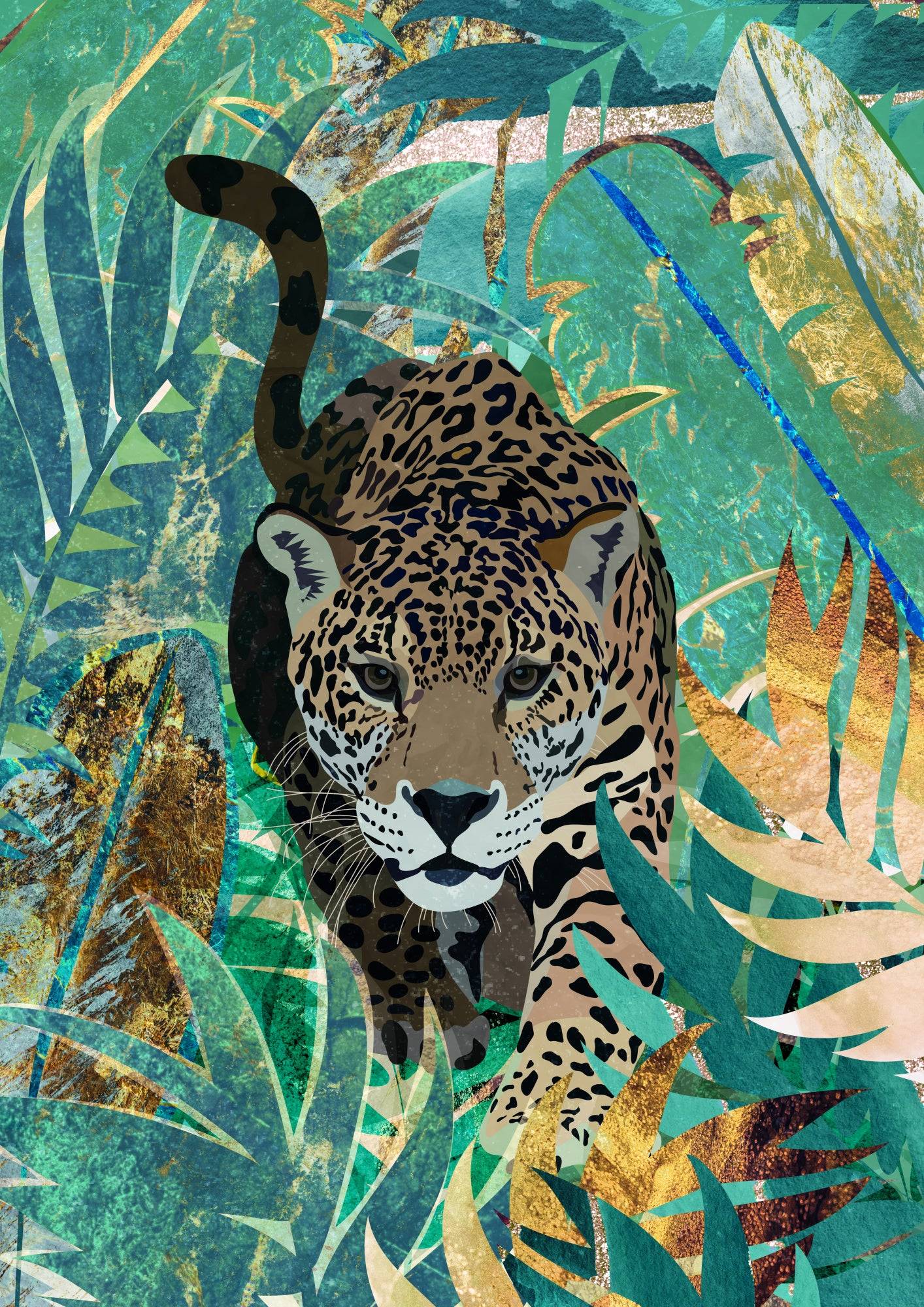 Jaguar Jungle 2 Poster och Canvastavla - Poster / 30x40 cm