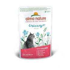 Almo Nature Holistic Urinary Help Katzenfutter, Nassfutter für ausgewachsene Katzen mit Lachs. 30er Pack (30 x 70g)