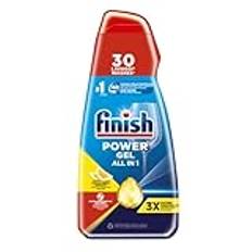 Finish Powergel, diskmedel, multioperation, avfettningsmedel, citron, 30-pack diskmedel – 600 ml