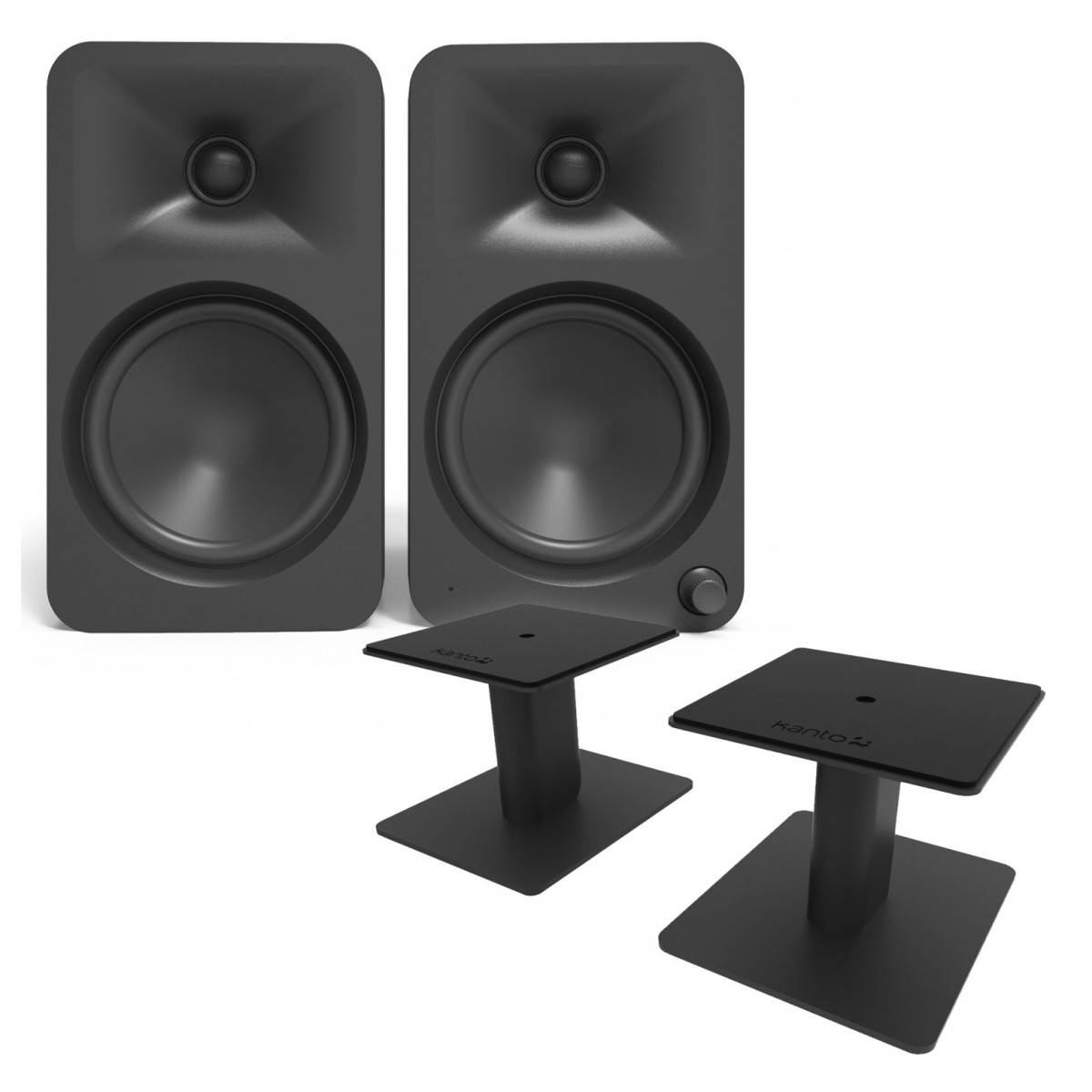 Kanto ORA4 with SP6 Heavy Duty Stands Black