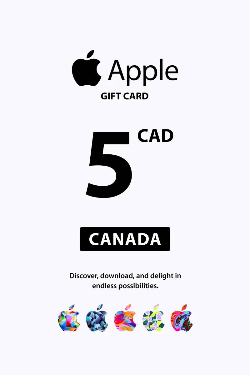 Apple $5 CAD Gift Card (CA) - Digital Code.