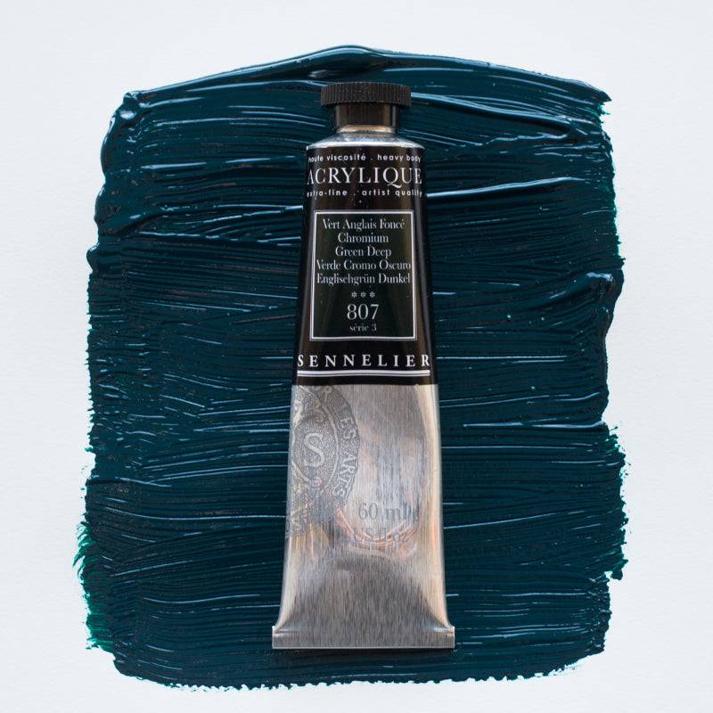 Sennelier Artist Acrylique Akrylfärg 60 ml Chromium Green Deep S3 807 (3F)
