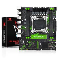 SHANGZHAOYUAN X99 PR9 LGA 2011-3 Mainboard für Intel Xeon E5 V3 V4 LGA 2011-v3 Sockel Prozessor (DDR4 Max 128GB, PCIe 3.0, NVME M.2, SATA 3.0, USB 3.0, Gigabit LAN)