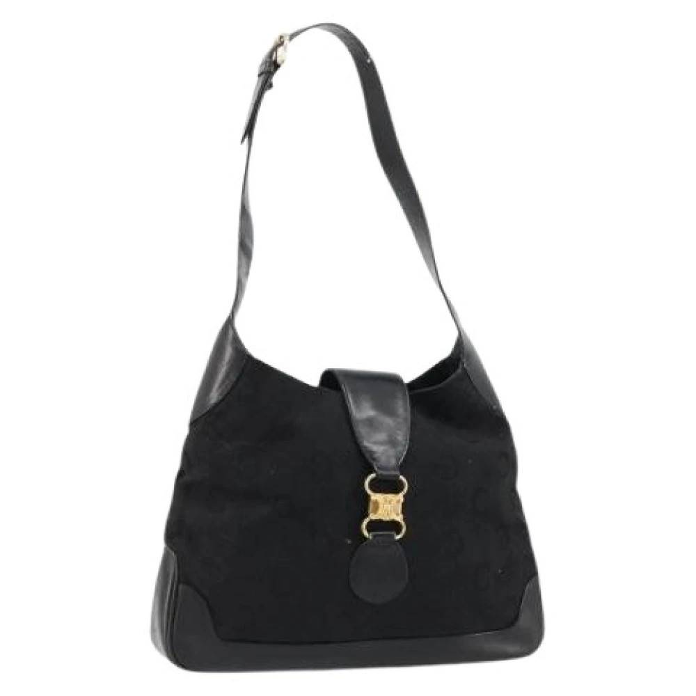 Celine Vintage Pre-owned Vintage Canvas Shoulder Bag - Vintage - Dame - Sort - ONE SIZE - Uld