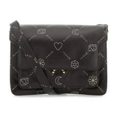 Marni, Taske, Dame, Brun, ONE SIZE, Læder, Trykt Læder Medium Trunk Soft Crossbody Taske