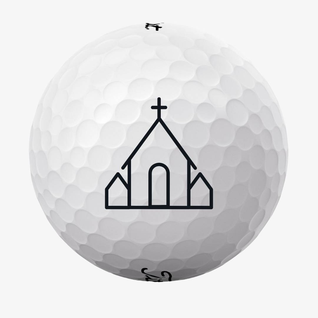 Golfbolde med kirke