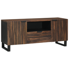 TV-bänk med låda Brun 105 x 33 x 46 cm massivt mangoträ