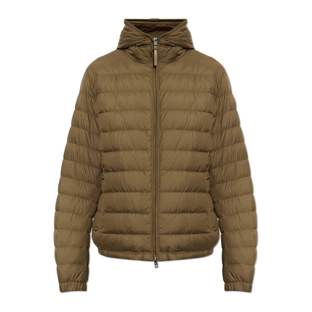 Moncler - Solienn Kort Dunjacka med Huva Jackor - Herr - 2XL - Läder