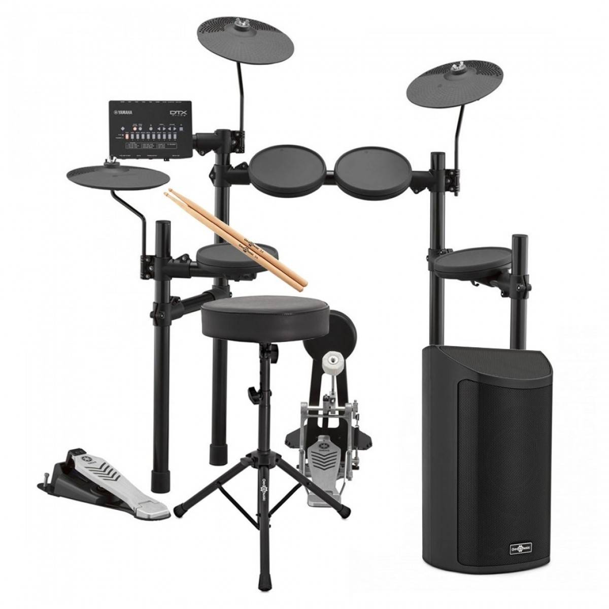 Yamaha DTX432 Digitalt Trumset med Pall Trumpinnar & sideKIK-förstärkare