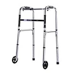 Hopfällbar Rollator Walker med 2 hjul, Walking Mobility Aid Ram Lätt och höjdjusterbart kryckarmstöd för äldre vuxna Bariatric (#1) Intressant (#2)