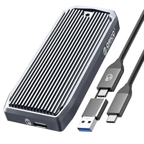 ORICO NVME, hölje, USB4.0 40 Gbit/s M.2 SSD, hårddiskhölje, upp till 2700 MB/s PCIE-adapter för 2280 M-Key NVMe PCIe SSD, kompatibel med Thunderbolt 3/4 USB3.2/3.1/3.0/Type-C gränssnitt- M2V01