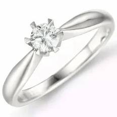0,50 ct lab grown diamant ring i 14 karat hvidguld 0,50 ct
