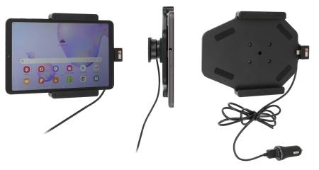 Brodit Aktiv hållare med USB-kabel och cigg-adapter, Samsung Galaxy Tab A 8.4 (2020) SM-T307