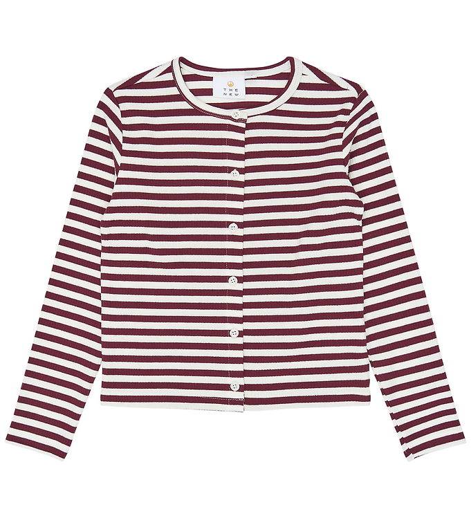 The New Cardigan - TnMoore - Gardenia Striped - The New - 5-6 år (110-116) - Cardigan