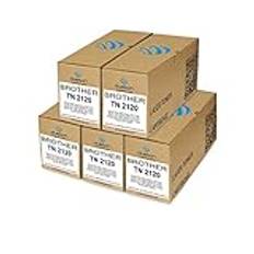 Duston 5X TN2120, TN-2120 svart toner kompatibel med Brother DCP-7030 7040 7045 HL-2140 2150 2170 MFC-7320 7440 7840