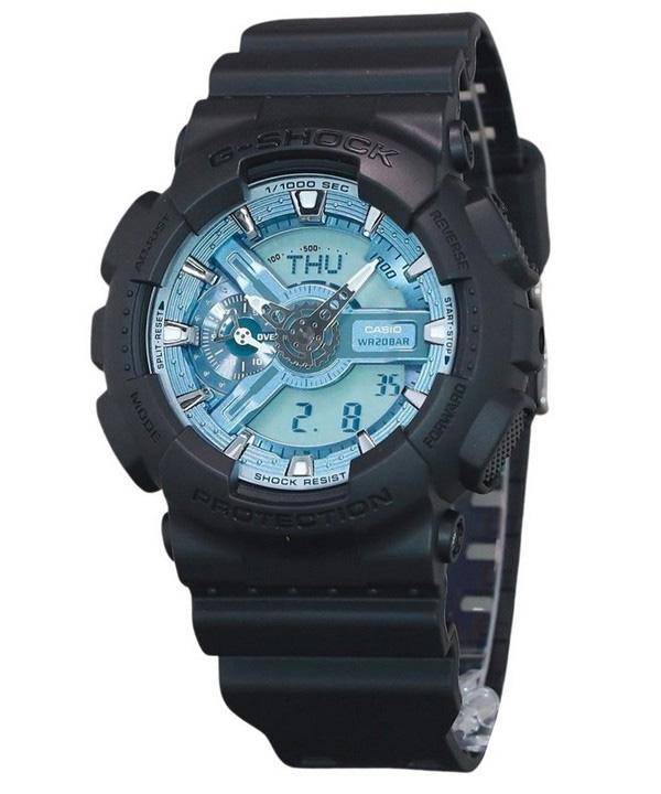 Casio G-Shock Analog Digital Resin Strap Ocean Blue Dial Quartz GA-110CD-1A2 200M Men's Watch havsblå färg