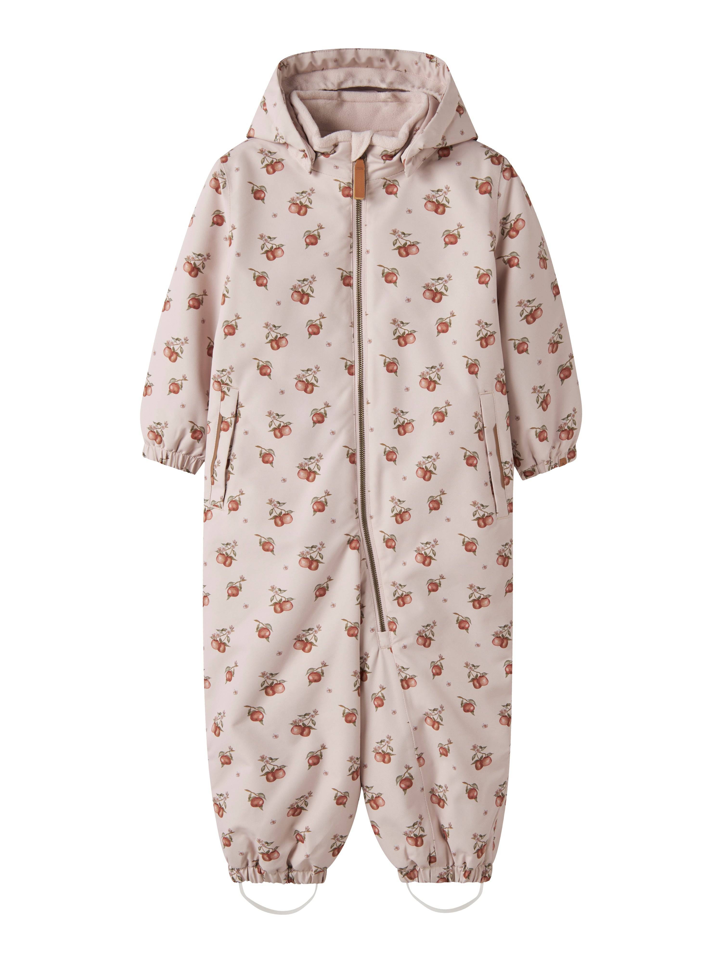 Lil Atelier Lasnow10 - Snowsuit AOP - Hushed Violet / Apples.