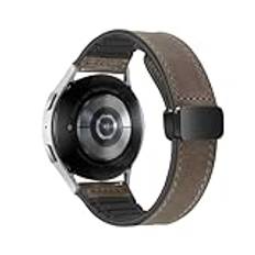 LKQASD Läder silikonrem kompatibel med Galaxy Watch 6/5/4/Fit3 43mm 47mm klockband 20mm band armband Watch6 Classic 44mm 40mm band(Color:Taupe,Size:22mm)