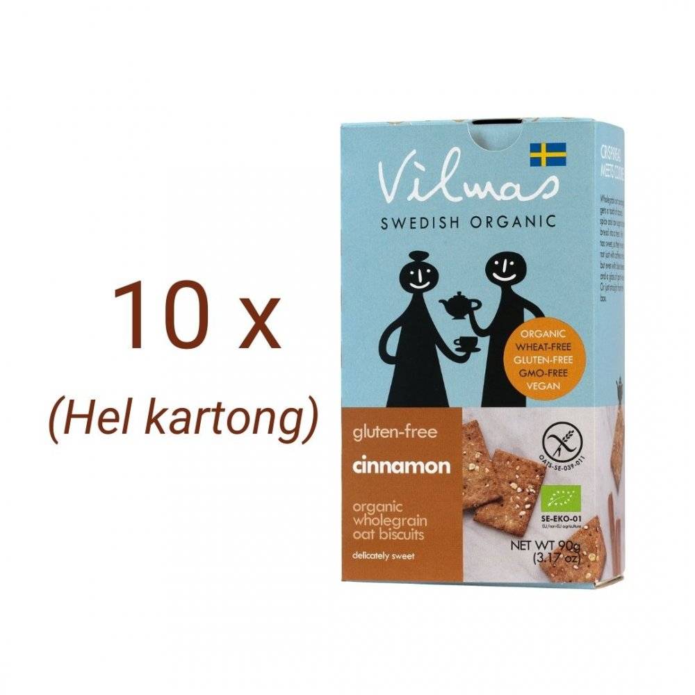 Hel krt (10 st) Kanelknäckebröd (Cinnamon crackers) 90 g - Vilmas