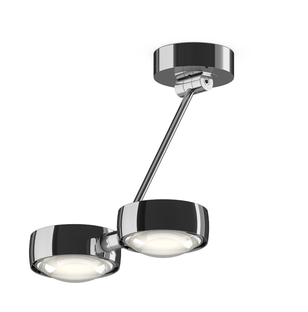 Sento LED Soffitto Doppio Blank Krom