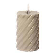 C'est Bon Spiralled LED pillar candle - Ljus - GREY / grey