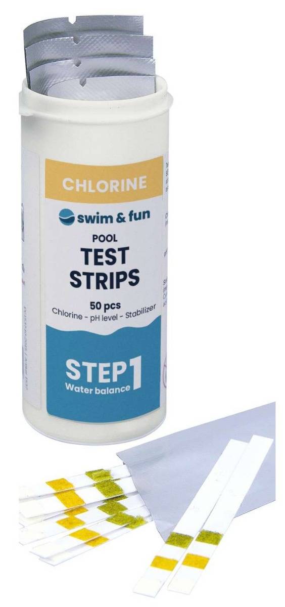 Teststrips pH/klor (+ stabilisator) - PoolOasen.