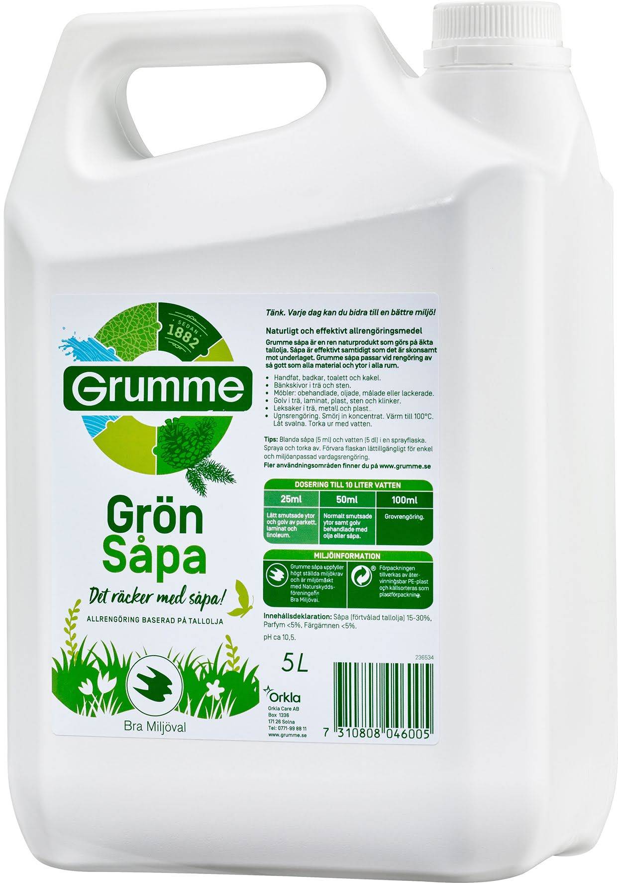 Såpa Grön Grumme 5L