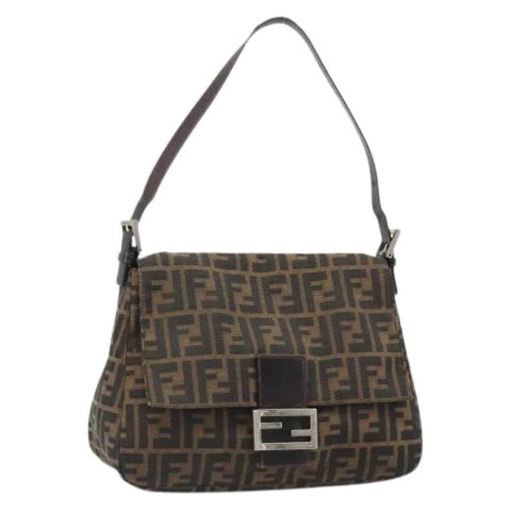 Fendi Vintage Pre-owned Vintage Zucca Canvas Skuldertaske - Vintage - Dame - Brun - ONE SIZE - Uld