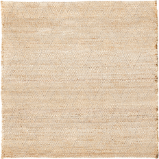 Carpet, Hdmara, Nude - Nude / Jute, latex, cotton / L: 180 cm, W: 180 cm